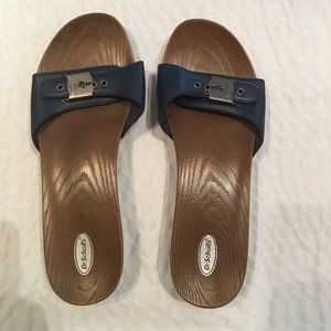 Dr. Schroll's blue leather sandals